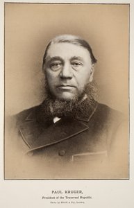 Paul Kruger, presidente da República do Transvaal (foto sépia)